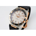 Constellation Ceramic Bezel SS/RG 1:1 Best Edition White Textured Dial Gummy Strap 8F A8900