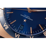 Constellation Ceramic Bezel RG 1:1 Best Edition Blue Dial Gummy Strap 8F A8900