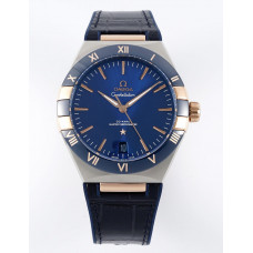 Constellation Ceramic Bezel SS/RG 1:1 Best Edition Blue Dial Gummy Strap 8F A8900