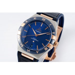 Constellation Ceramic Bezel SS/RG 1:1 Best Edition Blue Dial Gummy Strap 8F A8900