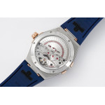 Constellation Ceramic Bezel SS/RG 1:1 Best Edition Blue Dial Gummy Strap 8F A8900