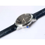 De Ville Prestige Real PR SS 1:1 Best Edition Black&White Dial SS Markers Leather Strap MIYOTA 9015 ZF