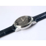 De Ville Prestige Real PR SS 1:1 Best Edition Black&White Dial SS Markers Leather Strap MIYOTA 9015 ZF