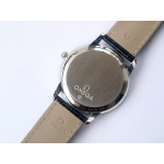 De Ville Prestige Real PR SS 1:1 Best Edition Black&White Dial SS Markers Leather Strap MIYOTA 9015 ZF