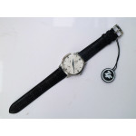 De Ville Prestige Real PR SS 1:1 Best Edition White Dial Blue Markers Leather Strap MIYOTA 9015 ZF