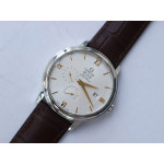 De Ville Prestige Real PR SS 1:1 Best Edition White Dial Gold Markers Leather Strap MIYOTA 9015 ZF