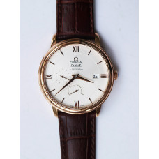 De Ville Prestige Real PR RG 1:1 Best Edition White Dial Leather Strap MIYOTA 9015 ZF