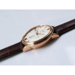 De Ville Prestige Real PR RG 1:1 Best Edition White Dial Leather Strap MIYOTA 9015 ZF