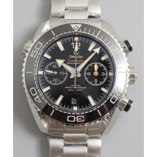 Planet Ocean Master Chronometer SS Black Polished Bezel Black Dial on SS Bracelet A9900 V4 OMF