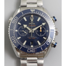 Planet Ocean Master Chronometer SS Blue Polished Bezel Blue Dial on SS Bracelet A9900 V4 OMF