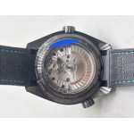 Planet Ocean 45.5mm GMT Worldtimer Real Ceramic 1:1 Best Edition Black/blue Dial On Black Rubber Strap VSF Super Clone 8938 