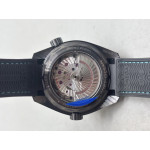 Planet Ocean 45.5mm GMT Worldtimer Real Ceramic 1:1 Best Edition Black/blue Dial On Black Rubber Strap VSF Super Clone 8938 