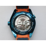 Planet Ocean 45.5mm Big Blue Real Ceramic 1:1 Best Edition on Blue Rubber Strap A8906 Super Clone VSF