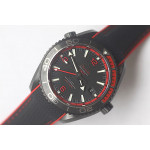 Planet Ocean 45.5mm Deep Black red Real Ceramic 1:1 Best Edition on Black Nylon Strap A8906 Super Clone VSF