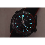 Planet Ocean 45.5mm Deep Black red Real Ceramic 1:1 Best Edition on Black Nylon Strap A8906 Super Clone VSF