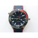 Pyeong Chang 2018 43.5mm SS Blue/Red Bezel Best Edition Blue Dial on Blue Nylon Strap A8900 OMF