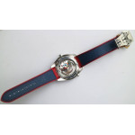 Pyeong Chang 2018 43.5mm SS Blue/Red Bezel Best Edition Blue Dial on Blue Nylon Strap A8900 OMF