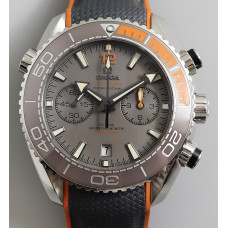 Planet Ocean Master Chronometer SS Gray Polished Bezel Gray Dial Rubber Strap A9900 V4 OMF