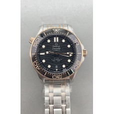 Seamaster Diver 300M RG/SS Ceramic Bezel 1:1 Best Edition Black Dial on Bracelet JVSF A8800