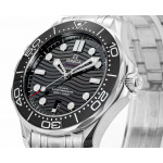 Seamaster Diver 300M 1:1 Best Edition Black Ceramic Bezel Black Dial Bracelet EWE A8800