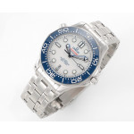 Seamaster Diver 300M Tokyo 2020 1:1 Best Edition Blue Ceramic Bezel White Dial Bracelet VSF A8800