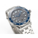 Seamaster Diver 300M 1:1 Best Edition Blue Ceramic Bezel Grey Dial Bracelet VSF A8800