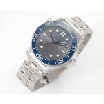 Seamaster Diver 300M 1:1 Best Edition Blue Ceramic Bezel Grey Dial Bracelet VSF A8800