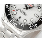 Seamaster Diver 300M 1:1 Best Edition Black Ceramic Bezel White Dial Bracelet VSF A8800