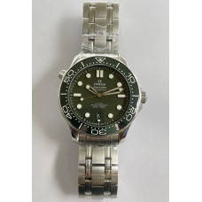 Seamaster Diver 300M SS Green Ceramic Bezel 1:1 Best Edition Green Dial on SS Bracelet JVSF A2824