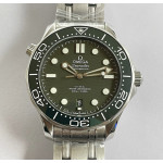 Seamaster Diver 300M SS Green Ceramic Bezel 1:1 Best Edition Green Dial on SS Bracelet JVSF A2824