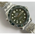 Seamaster Diver 300M SS Green Ceramic Bezel 1:1 Best Edition Green Dial on SS Bracelet JVSF A2824