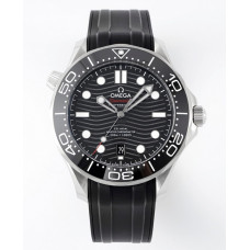 Seamaster Diver 300M 1:1 Best Edition Black Ceramic Bezel Black Dial Rubber Strap ZF A8800