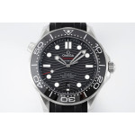 Seamaster Diver 300M 1:1 Best Edition Black Ceramic Bezel Black Dial Rubber Strap ZF A8800