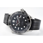 Seamaster Diver 300M 1:1 Best Edition Black Ceramic Bezel Black Dial Rubber Strap ZF A8800