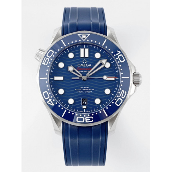 Seamaster Diver 300M 1:1 Best Edition Blue Ceramic Bezel Blue Dial Rubber Strap ZF A8800