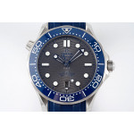 Seamaster Diver 300M 1:1 Best Edition Blue Ceramic Bezel Grey Dial Rubber Strap ZF A8800