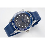 Seamaster Diver 300M 1:1 Best Edition Blue Ceramic Bezel Grey Dial Rubber Strap ZF A8800