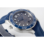 Seamaster Diver 300M 1:1 Best Edition Blue Ceramic Bezel Grey Dial Rubber Strap ZF A8800