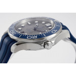 Seamaster Diver 300M 1:1 Best Edition Blue Ceramic Bezel Grey Dial Rubber Strap ZF A8800