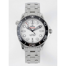 Seamaster Diver 300M 1:1 Best Edition Black Ceramic Bezel White Dial Bracelet ZF A8800