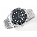 Seamaster Diver 300M 1:1 Best Edition Black Ceramic Bezel Black Dial Bracelet ZF A8800