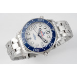 Seamaster Diver 300M 1:1 Best Edition Blue Ceramic Bezel White Dial Bracelet ZF A8800