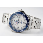 Seamaster Diver 300M 1:1 Best Edition Blue Ceramic Bezel White Dial Bracelet ZF A8800