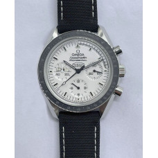 Speedmaster SS Snoopy 1:1 Best Edition White Dial Black Nylon Strap Manual Winding Chrono Movement OMF 