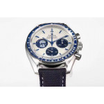 Speedmaster SS Snoopy 1:1 Best Edition White Dial Blue Nylon Strap Manual Winding Chrono Movement OSF