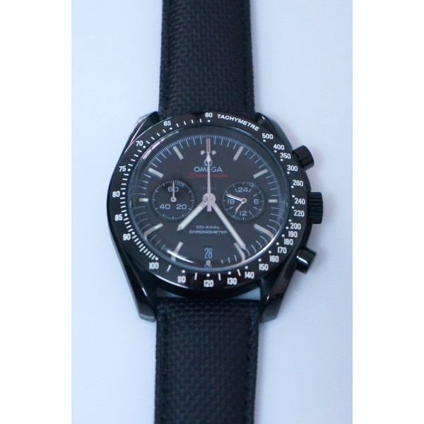 Speedmaster "Dark Side of The Moon" PVD Black Nylon Strap Quartz