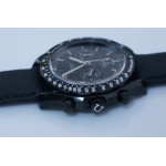 Speedmaster "Dark Side of The Moon" PVD Black Nylon Strap Quartz