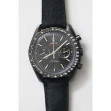 Speedmaster "Dark Side of The Moon" Real Ceramic White Numbers 1:1 Best Edition on Nylon Strap A9300 OMF
