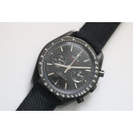 Speedmaster "Dark Side of The Moon" Real Ceramic White Numbers 1:1 Best Edition on Nylon Strap A9300 OMF