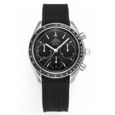 Speedmaster Racing Chrono 40mm SS/SS Black Dial Rubber Strap HRF C3330